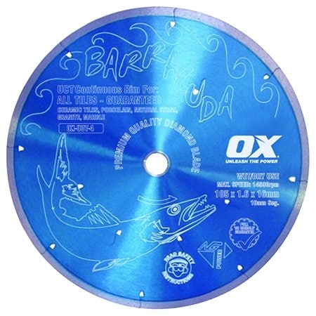 Ox Tools Ultimate Cuts All Tiles 4'' Diamond Blade - 5/8'' Bore OX-UCT-4